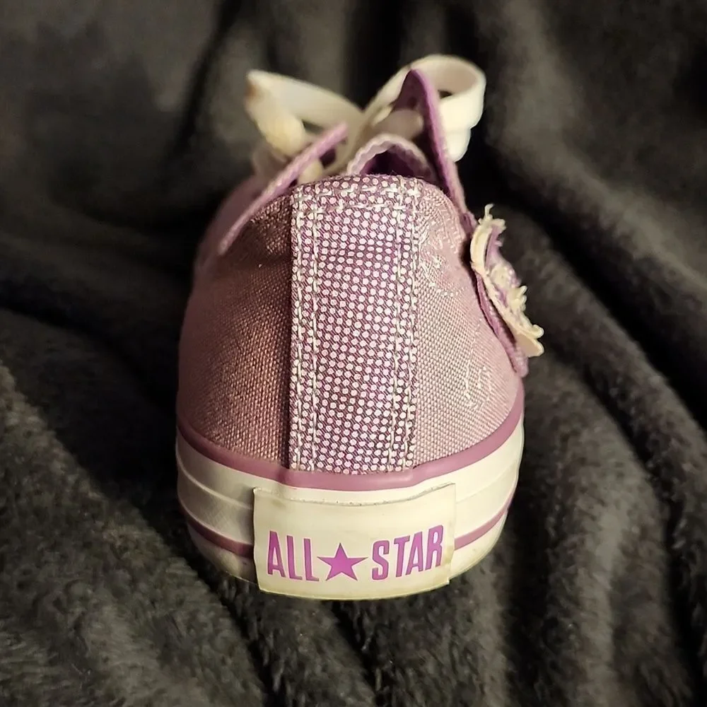 Converse 5 junior purple floral